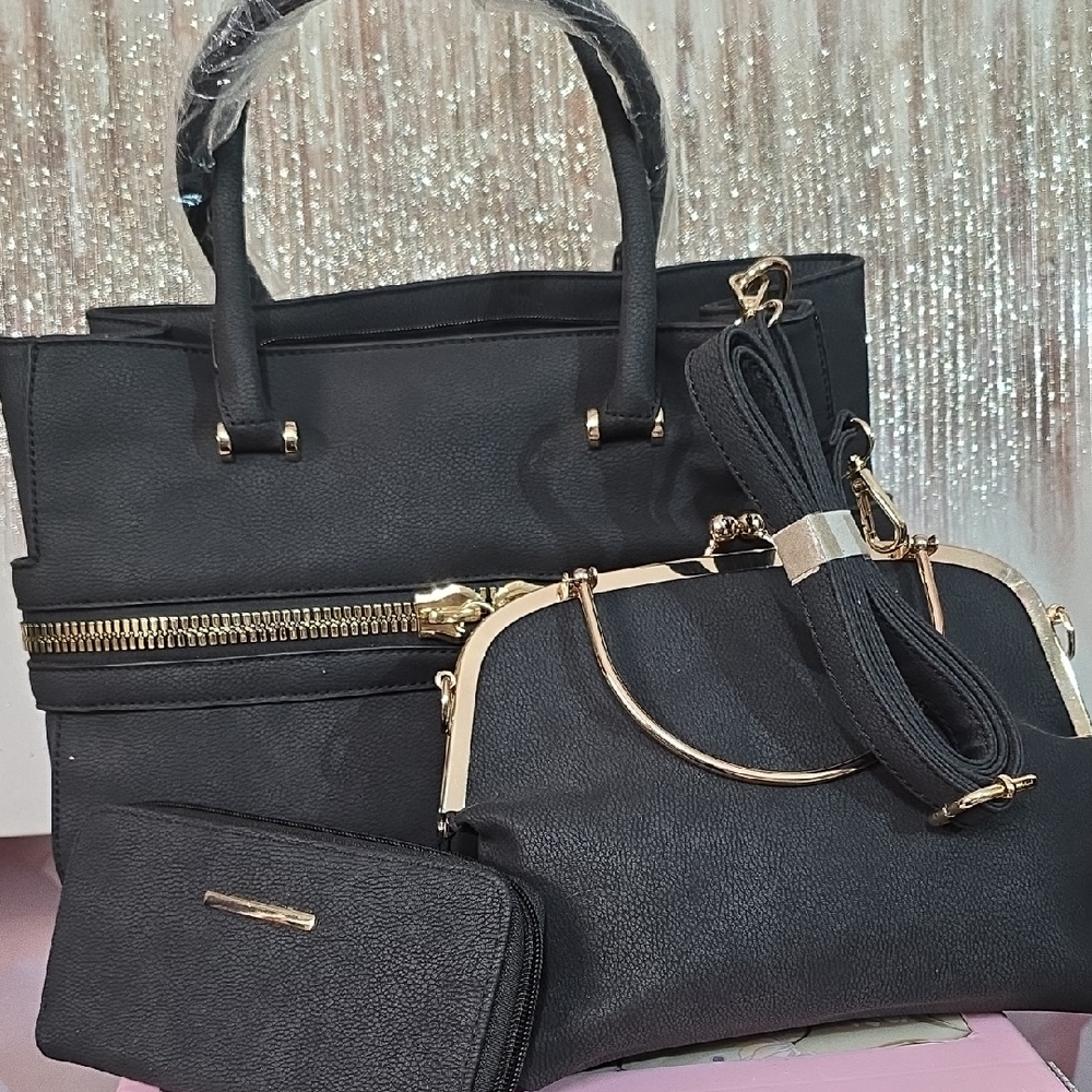 Elegant Black Women's Bag Set Now On SALE